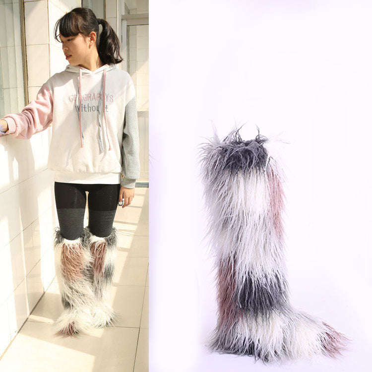 Women's Over The Knee Female Fleece-lined Winter Snow Boots