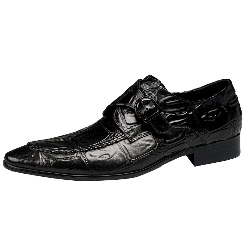 Men's Formal Business With Buckle During The Leather Shoes