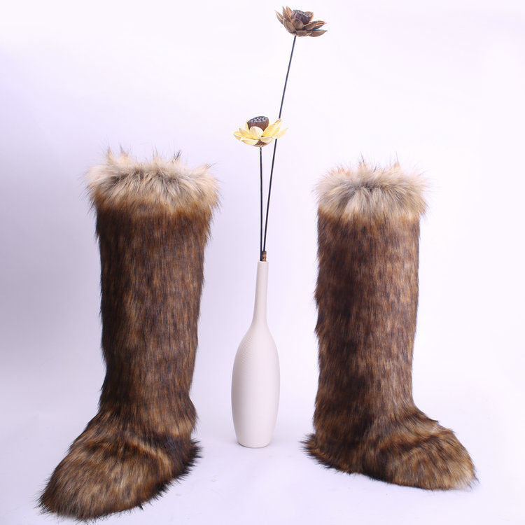 Women's Over The Knee Female Fleece-lined Winter Snow Boots