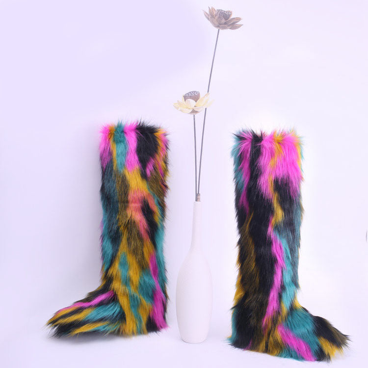 Women's Over The Knee Female Fleece-lined Winter Snow Boots