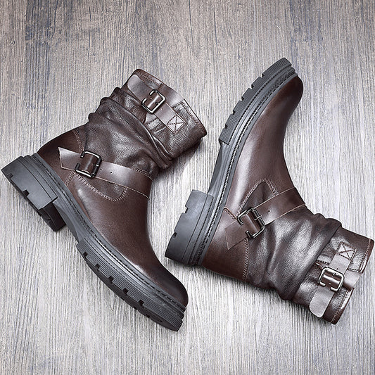 Men's Martin High Top British Style Chelsea Boots