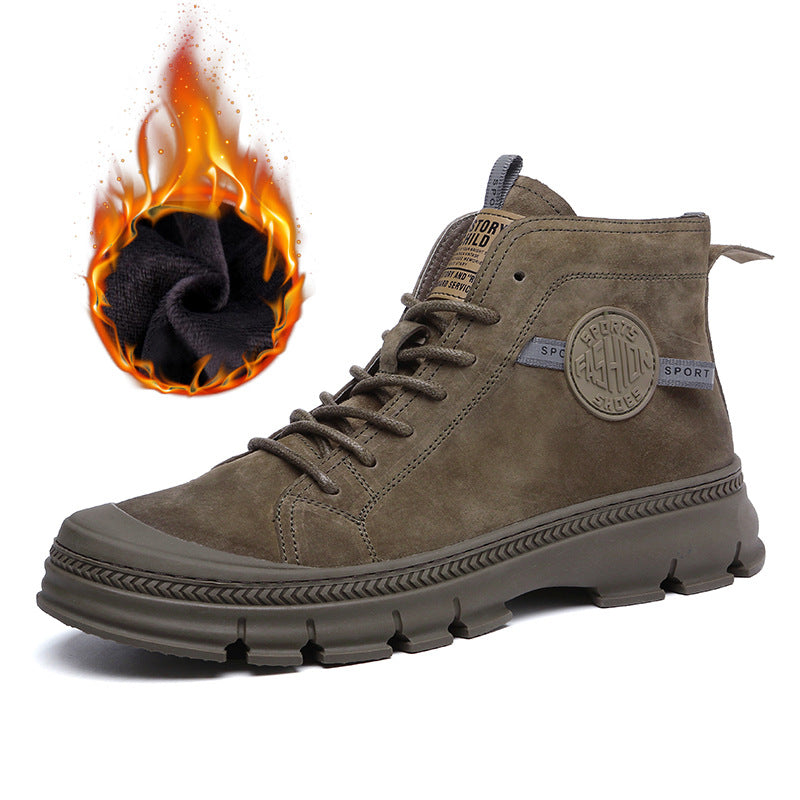 Men's Fleece Lined Padded Warm Keeping Knight British Boots