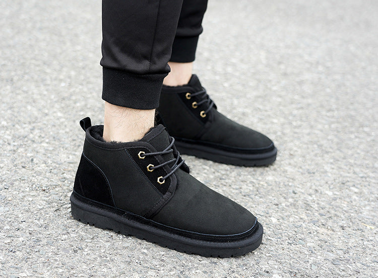 Men's Winter Sheep Fur Plus Size Northeast Snow Boots