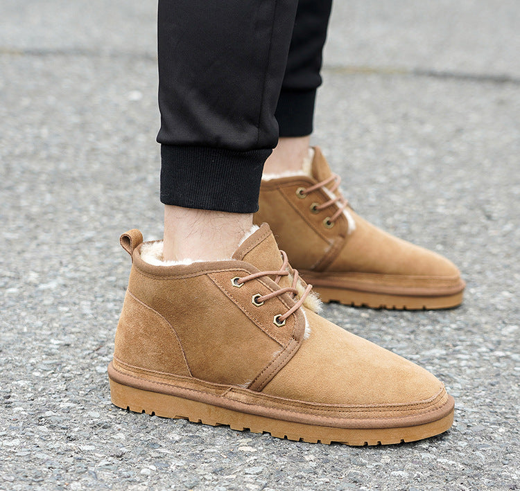 Men's Winter Sheep Fur Plus Size Northeast Snow Boots