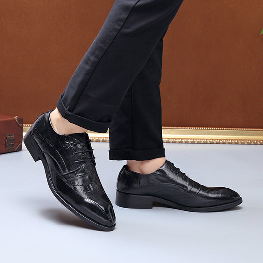 Men's Layer Cowhide Autumn Business Formal British Style Leather Shoes