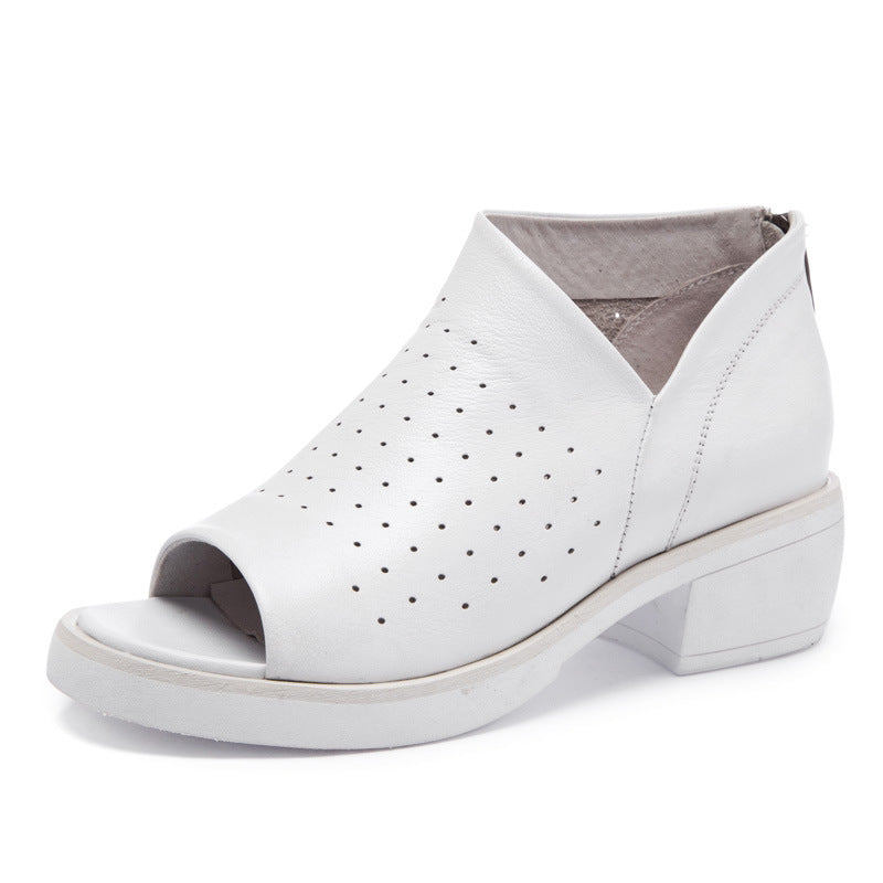 Women's Mouth Personality Kitten Solid Color Trendy Sandals