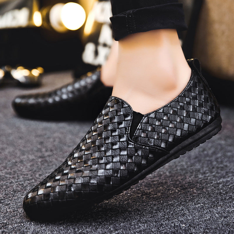 Men's Spring Fashion Lazy Slip-on Social Glossy Casual Shoes