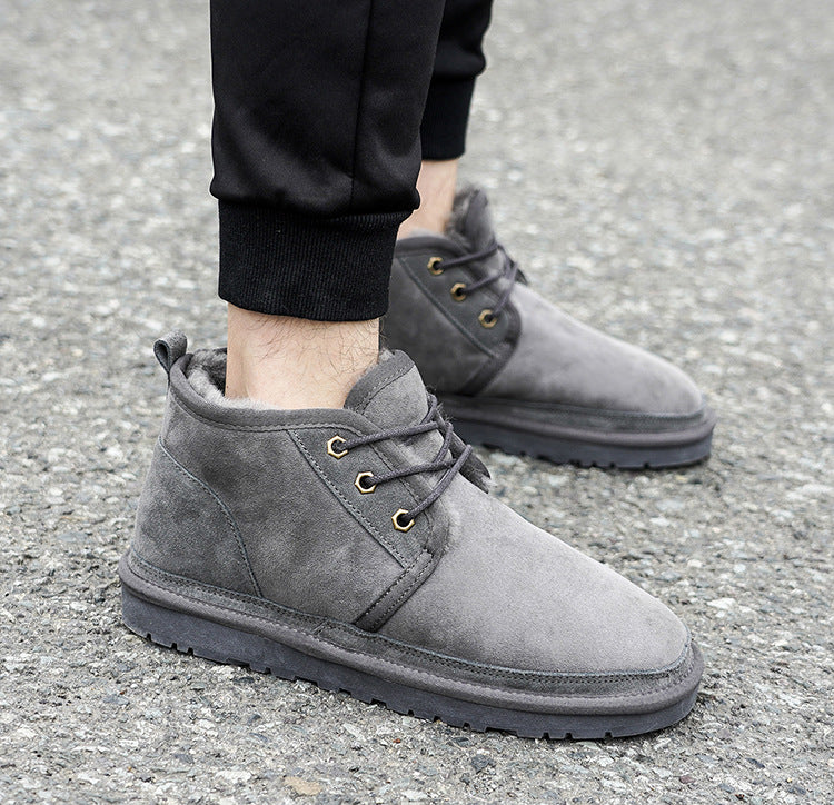 Men's Winter Sheep Fur Plus Size Northeast Snow Boots