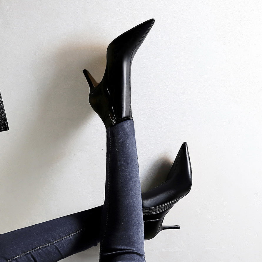 Fashion Simple Skinny Stiletto Pointed Toe Sexy Nightclubs Thinner Boots