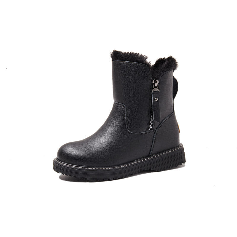Women's For Thick Bottom Side Zipper Female Boots
