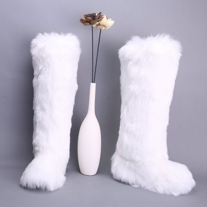 Women's Over The Knee Female Fleece-lined Winter Snow Boots
