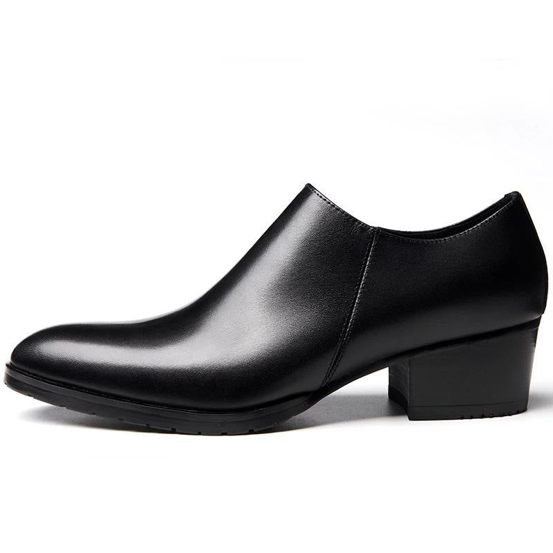 Men's Genuine Formal Top Layer Cowhide Elevator Leather Shoes