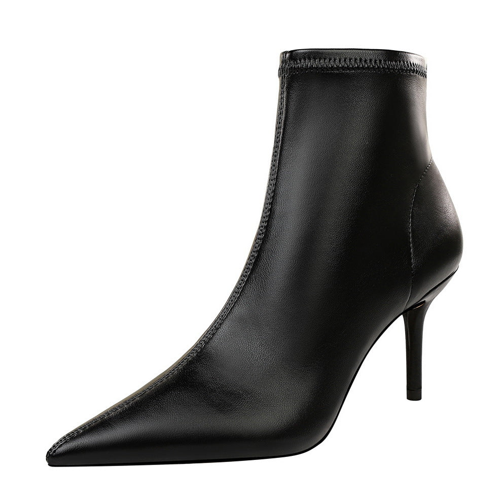 Fashion Simple Skinny Stiletto Pointed Toe Sexy Nightclubs Thinner Boots
