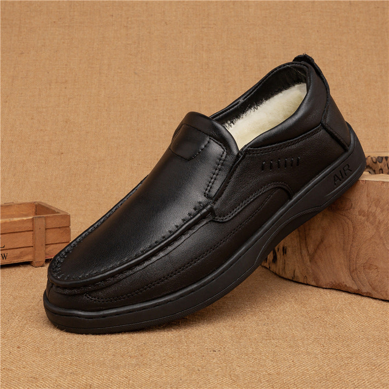 Men's Business Fashion Black Elegant Pumps Shallow Mouth Casual Shoes