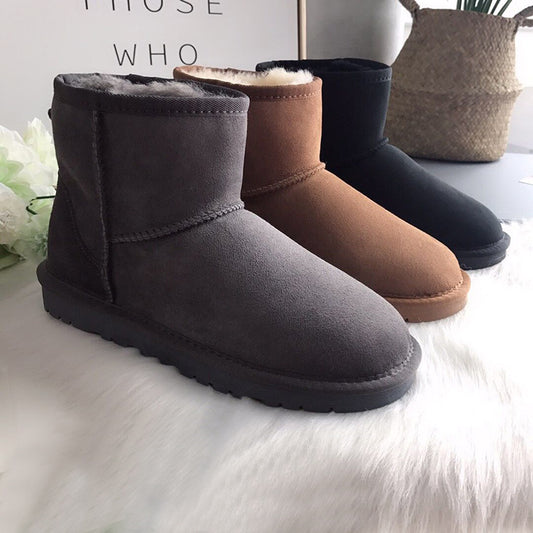 Women's Fur Short Winter Warm Thickening Wool Snow Boots