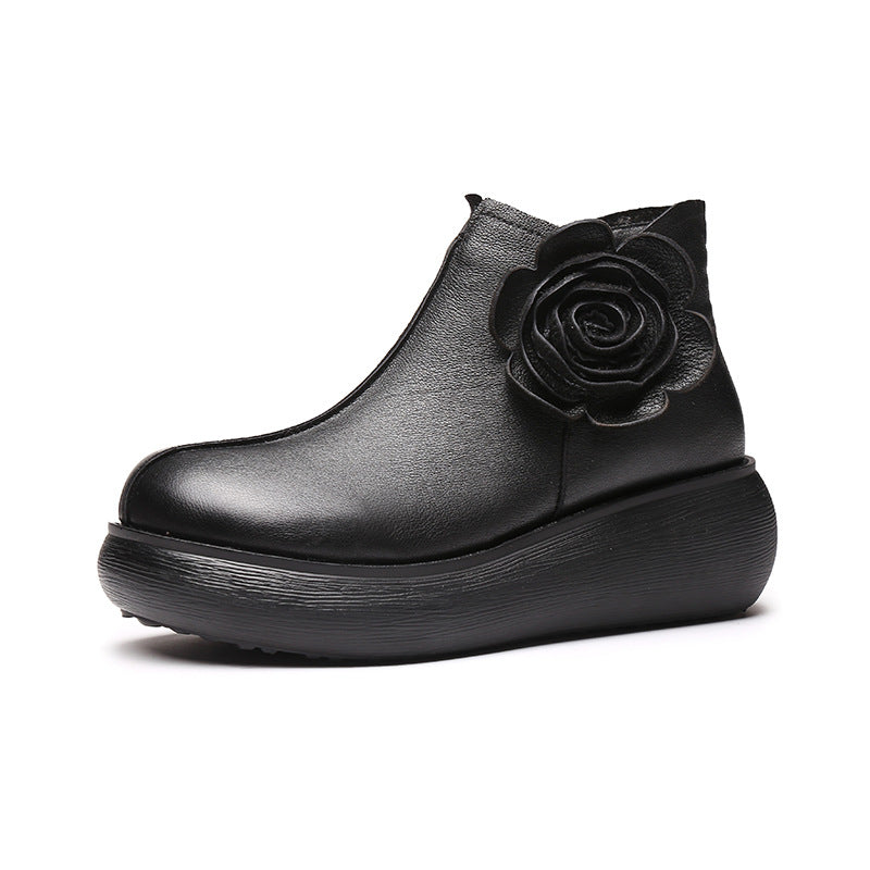 Women's Style Single Plus Size Genuine Retro Boots