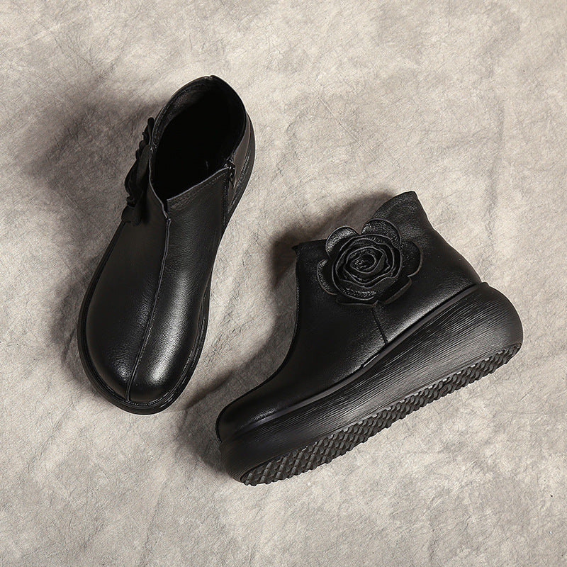 Women's Style Single Plus Size Genuine Retro Boots