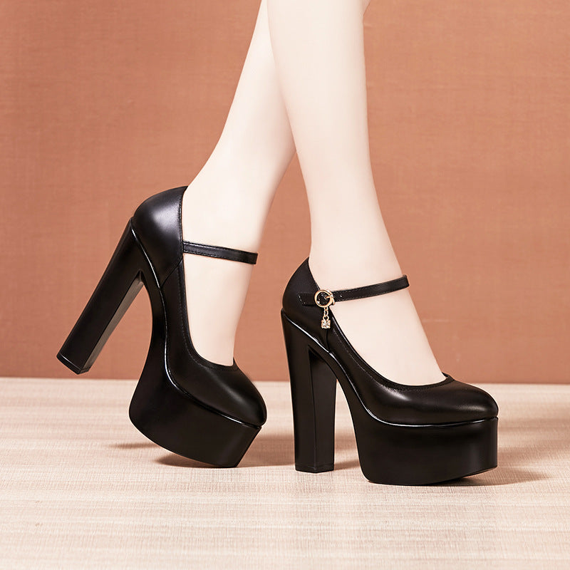 Women's Model Catwalk Show Thick Bottom Waterproof Women's Shoes