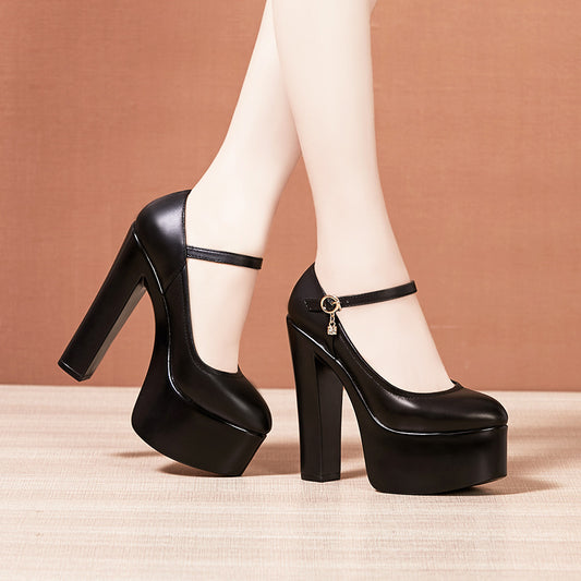 Women's Model Catwalk Show Thick Bottom Waterproof Women's Shoes