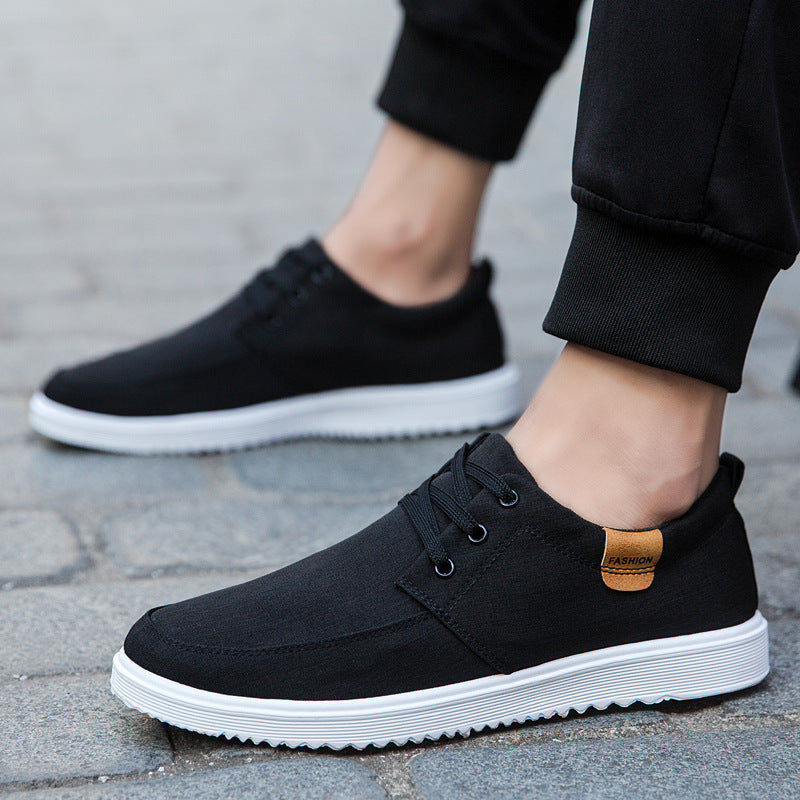 Men's Korean Style Old Cloth For Black Casual Shoes