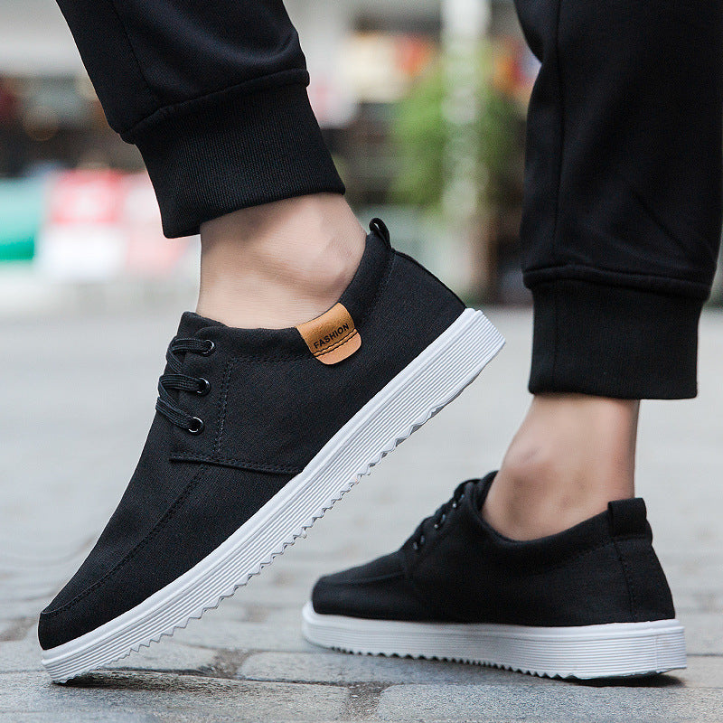 Men's Korean Style Old Cloth For Black Casual Shoes