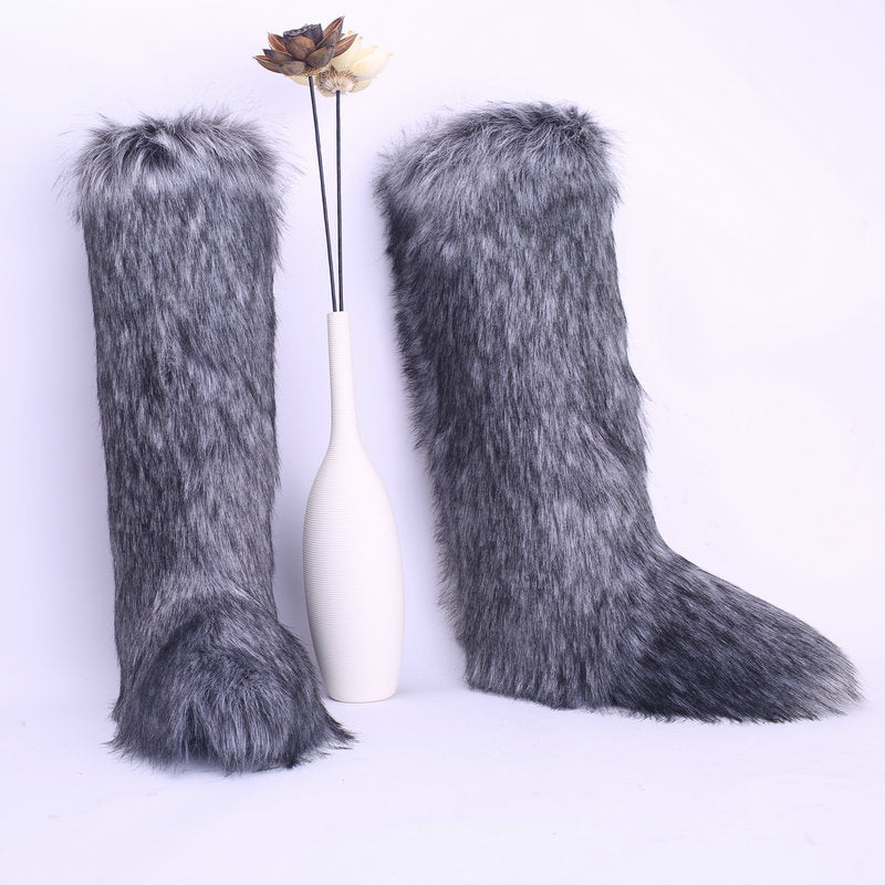 Women's Over The Knee Female Fleece-lined Winter Snow Boots