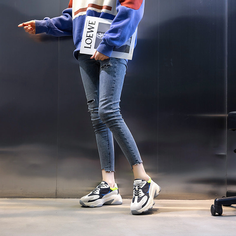 Women's Authentic Clunky Spring Korean Style Versatile Sneakers