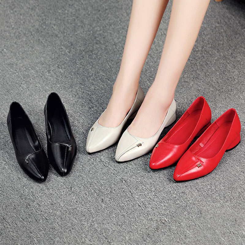 Women's Soft Bottom Leisure Flat Low-cut Pumps Women's Shoes