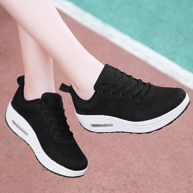 Women's Spring Internet Flying Woven Korean Style Sneakers