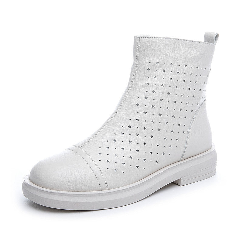 Women's Style Chunky Ankle Hollow Martin Summer Boots