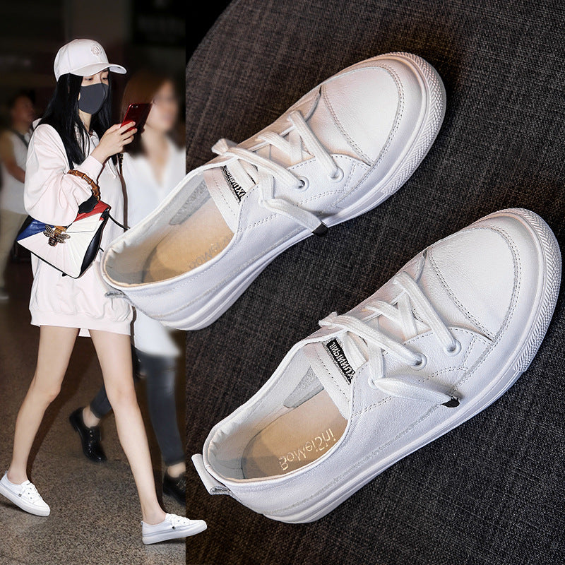 Women's Plus Size Spring Low-cut Authentic White Casual Shoes