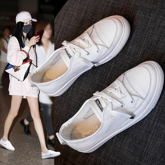 Women's Plus Size Spring Low-cut Authentic White Casual Shoes