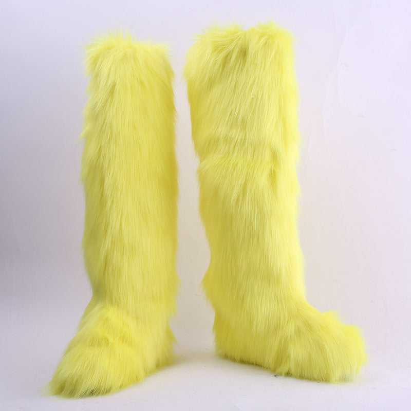 Women's Over The Knee Female Fleece-lined Winter Snow Boots