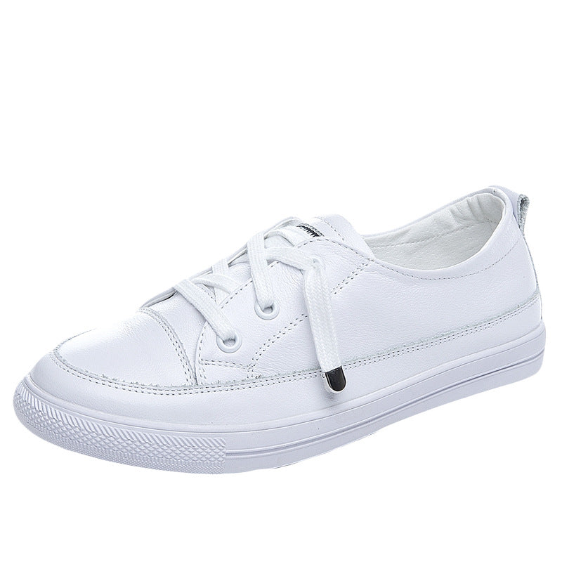 Women's & Men's Pure White Flat Pumps Fashion Large Men's Shoes