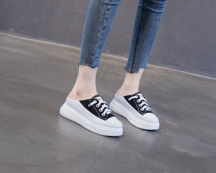 Women's Summer Fashion Outerwear Small Size Lazy Thick Slippers