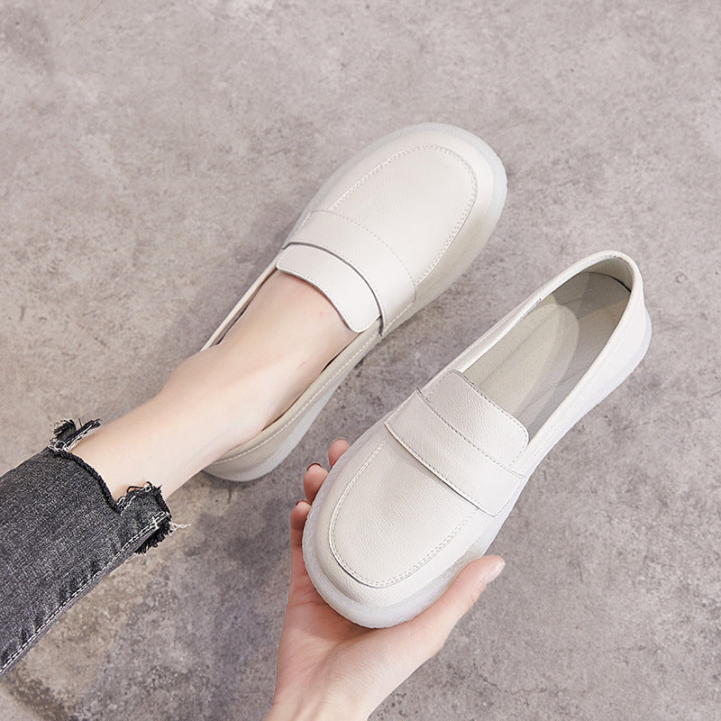 Women's Large Size Thin British Soft Bottom Loafers