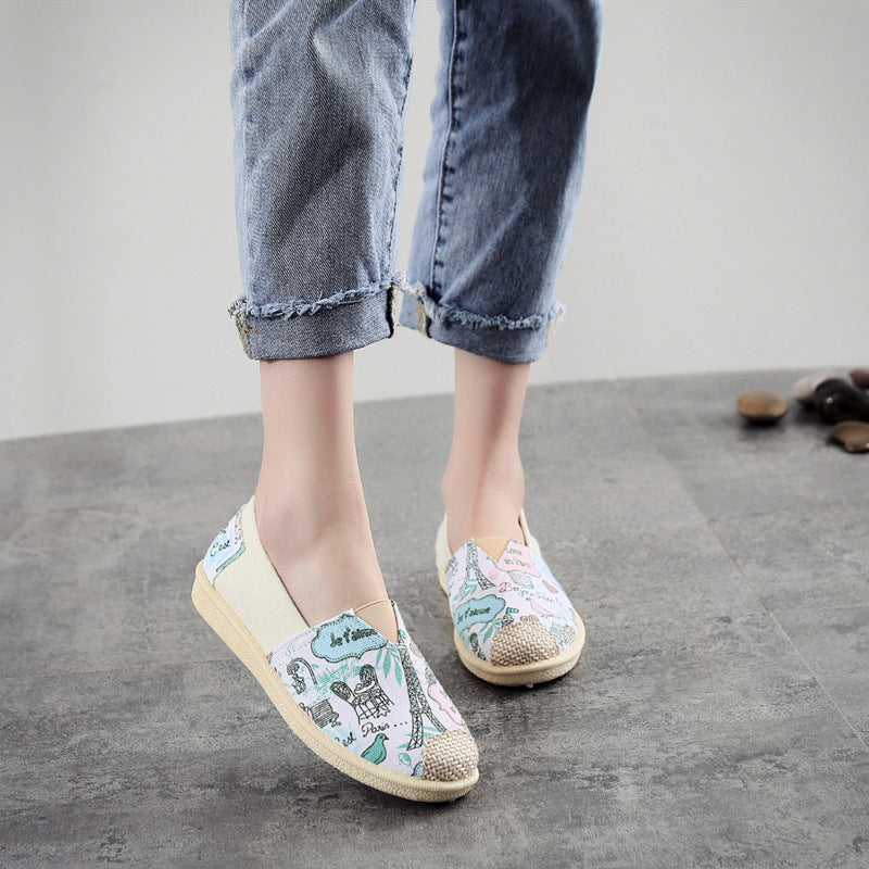 Women's Female Fisherman Flat Old Cloth Casual Shoes