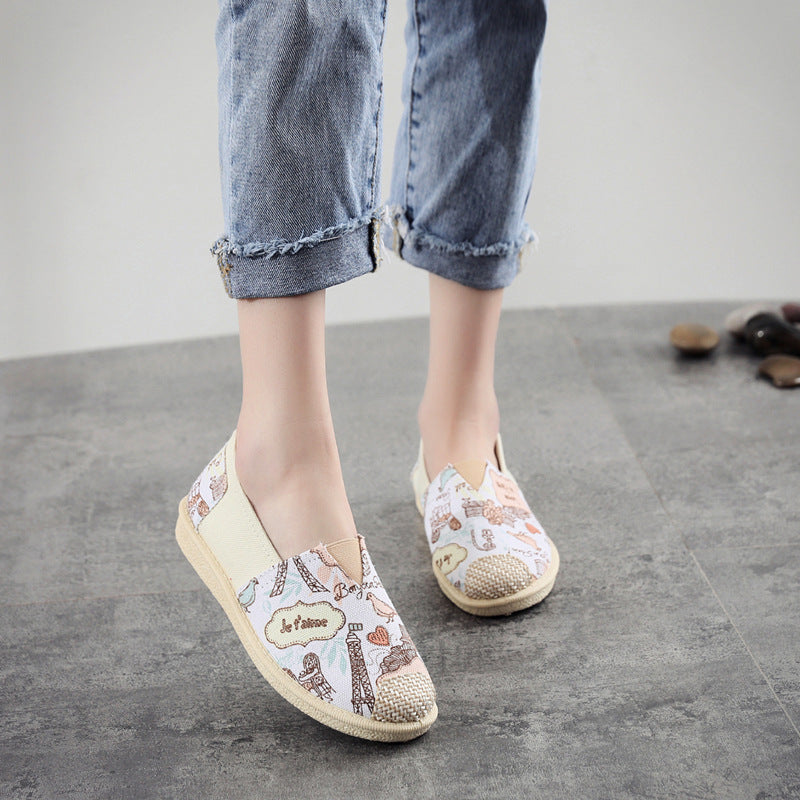 Women's Female Fisherman Flat Old Cloth Casual Shoes