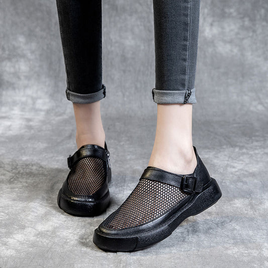 Women's Top Layer Cowhide Flat Surface Plus Sandals