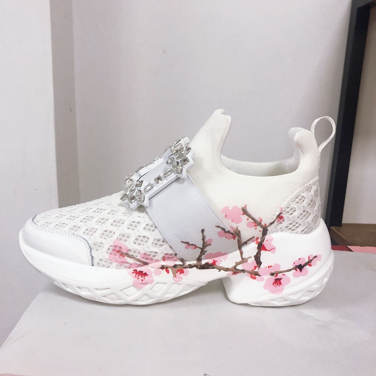 Women's Square Buckle Dad Height Increasing Insole Sneakers