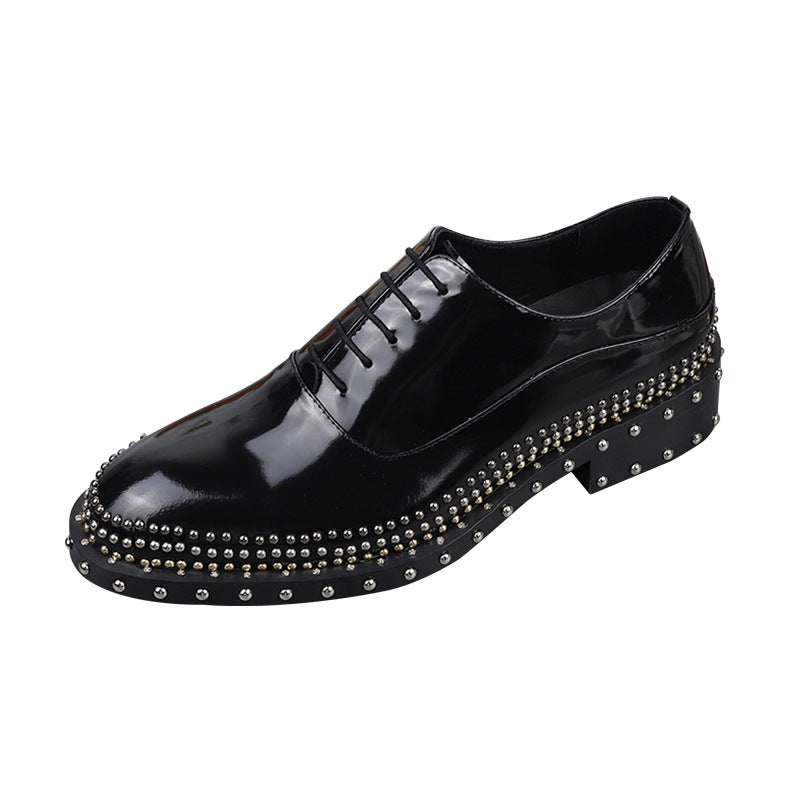 Men's Full Grain Cow Derby Trendy Formal Leather Shoes