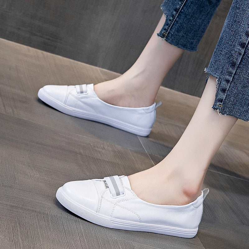 Women's Size Low-cut White Summer Breathable Korean Style Casual Shoes