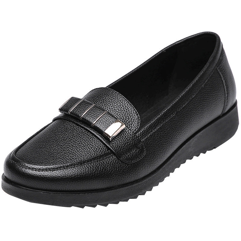 Women's Genuine Flat Bottom Slip On Plus Casual Shoes