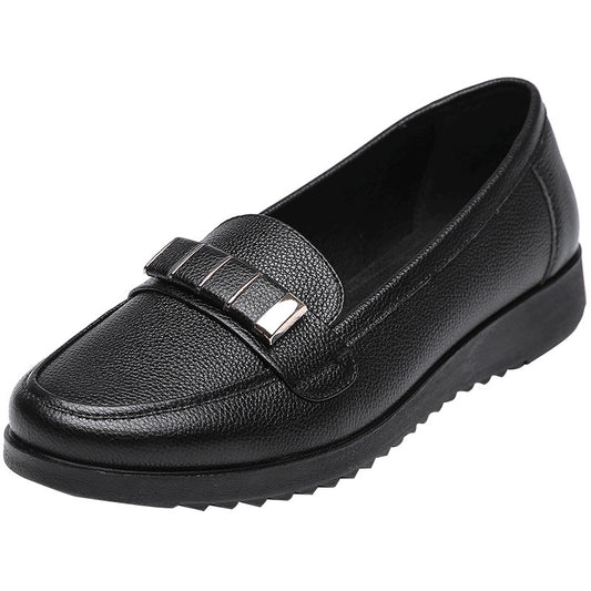 Women's Genuine Flat Bottom Slip On Plus Casual Shoes