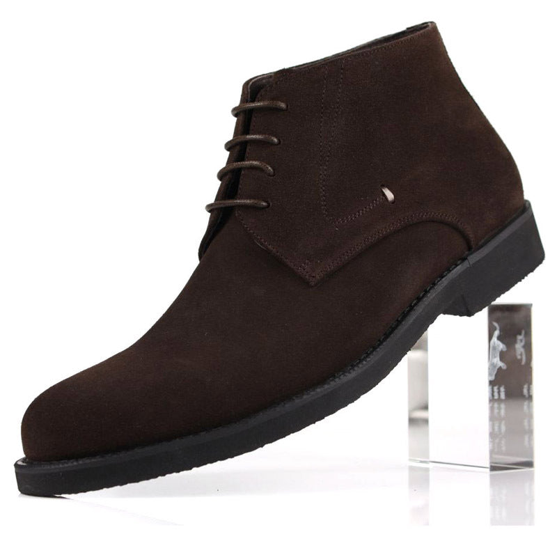 Men's Formal Business British Round Toe Matte Boots