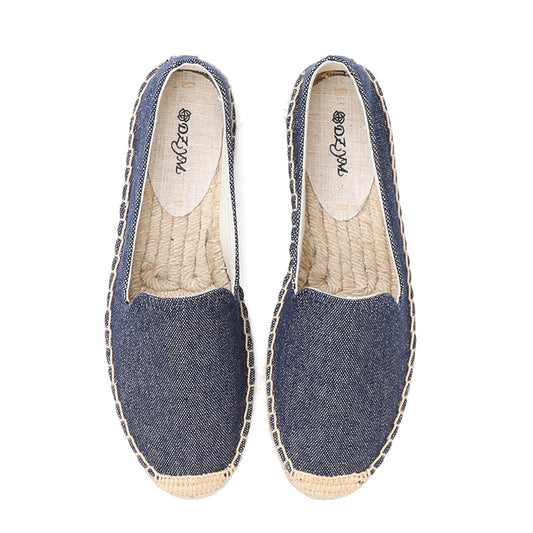 Women's Color Retro Linen Fisherman Breathable One Loafers