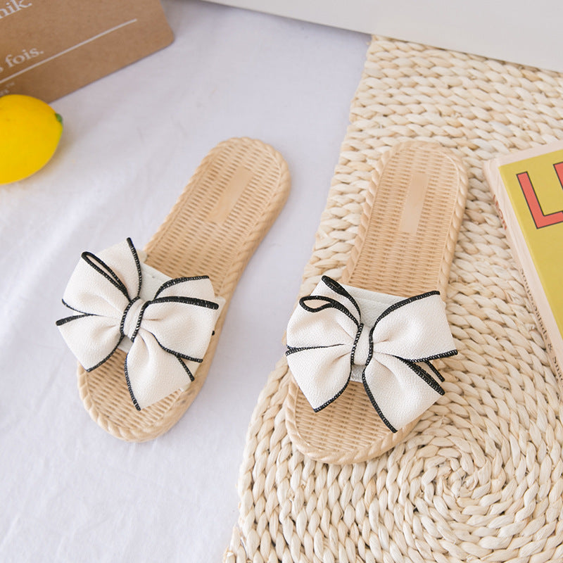 Women's Bowknot Summer Beach Korean Style Non Slippers