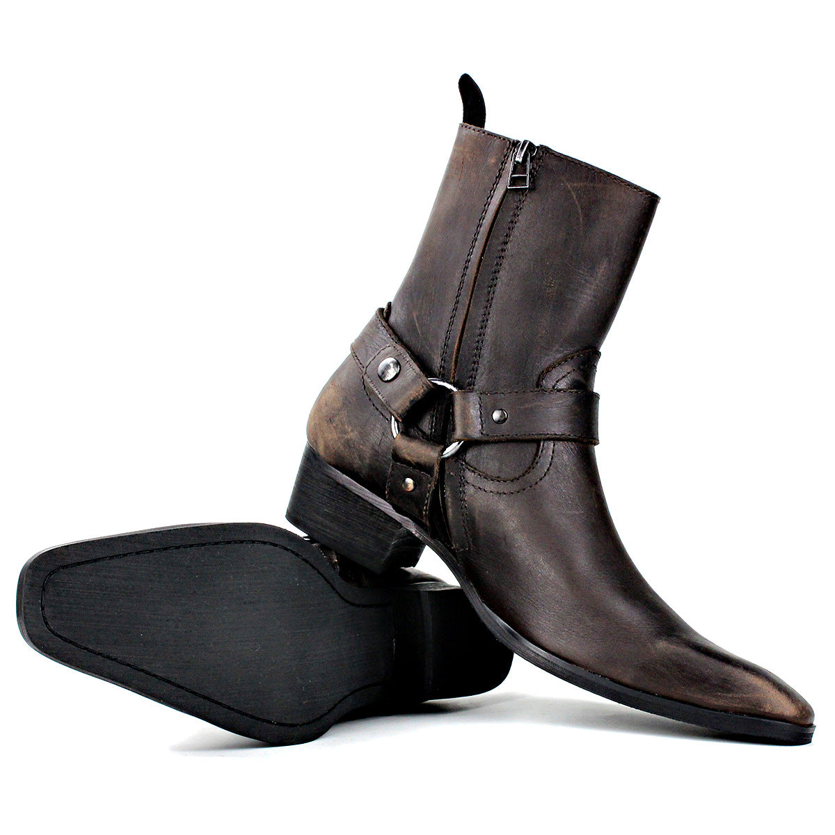 Men's Trendy Slouchy Popular Motorcycle Tooling Boots