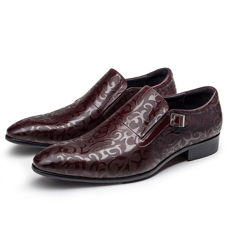 Men's Crocodile Pattern Business Formal Wear British Style Leather Shoes