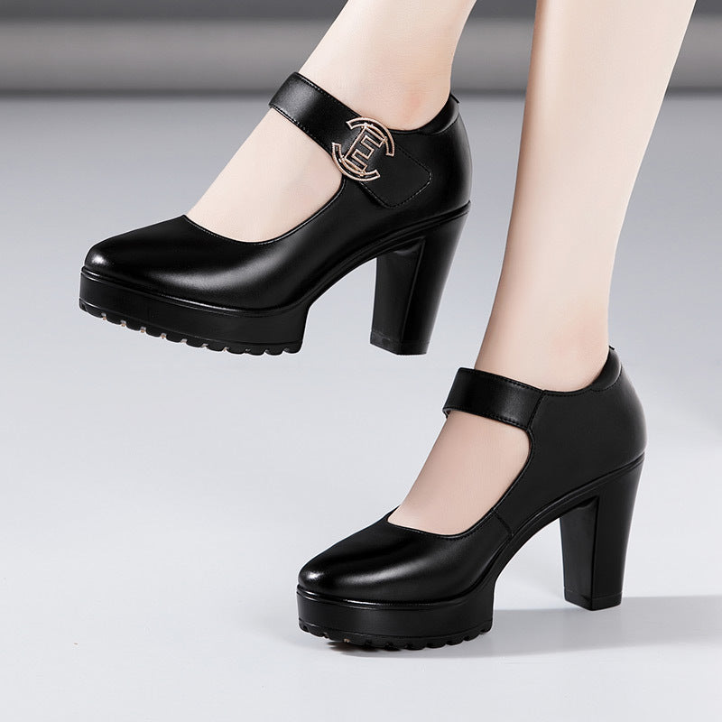 Women's Super High Cheongsam Model Catwalk Show Platform Sier Round Toe Women's Fashion Shoes